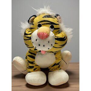 Rare Vintage TB Trading Puffy Plush Parachute Nylon Tiger Stuffed Animal